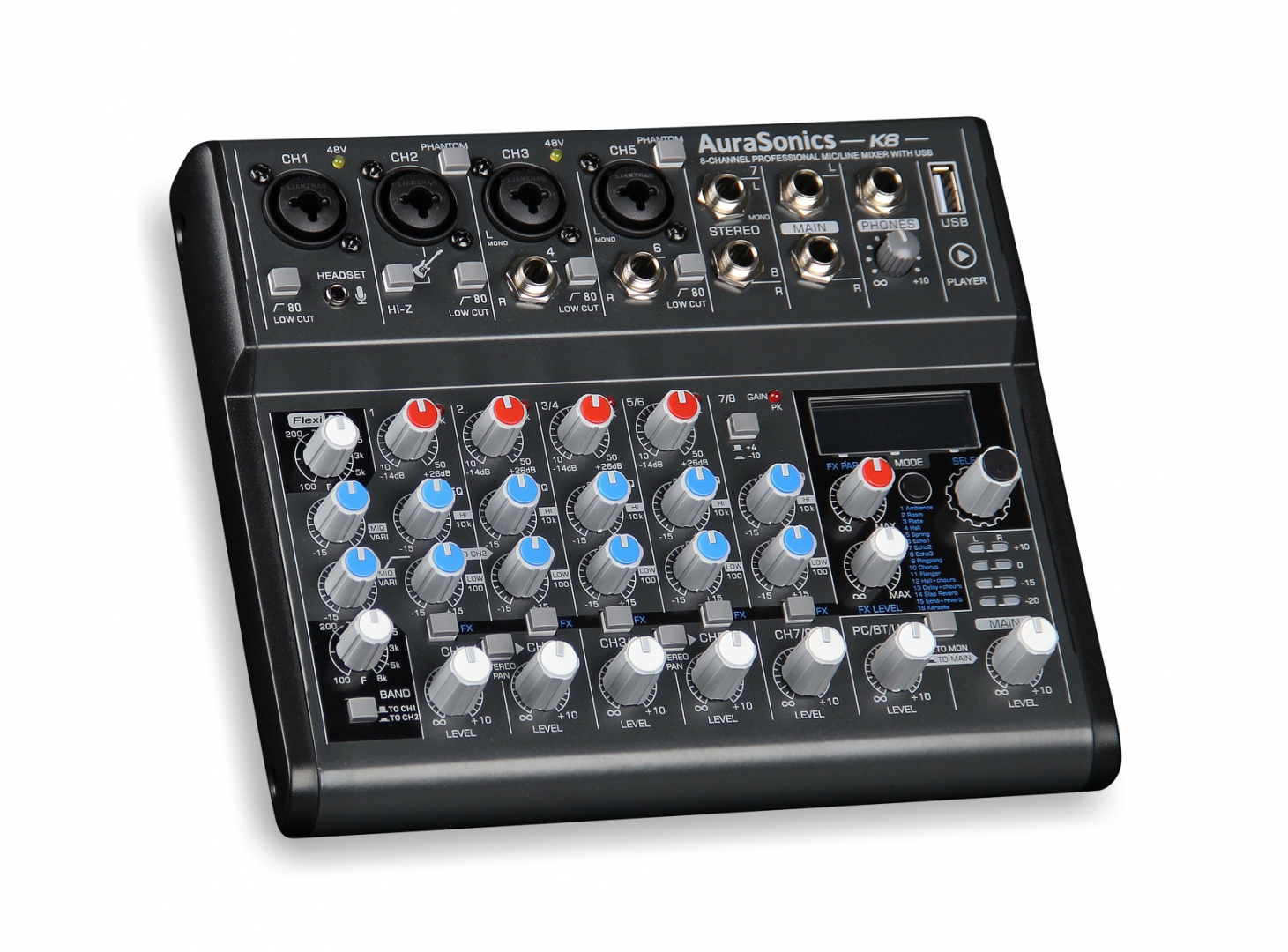 AuraSonics K8 компактный микшерный пульт в Верхнем Уфалее
