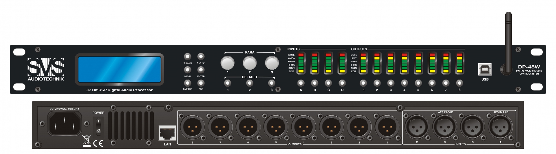 SVS Audiotechnik DP-48W Цифровой процессор: 4 входа 8 выходов в Верхнем Уфалее