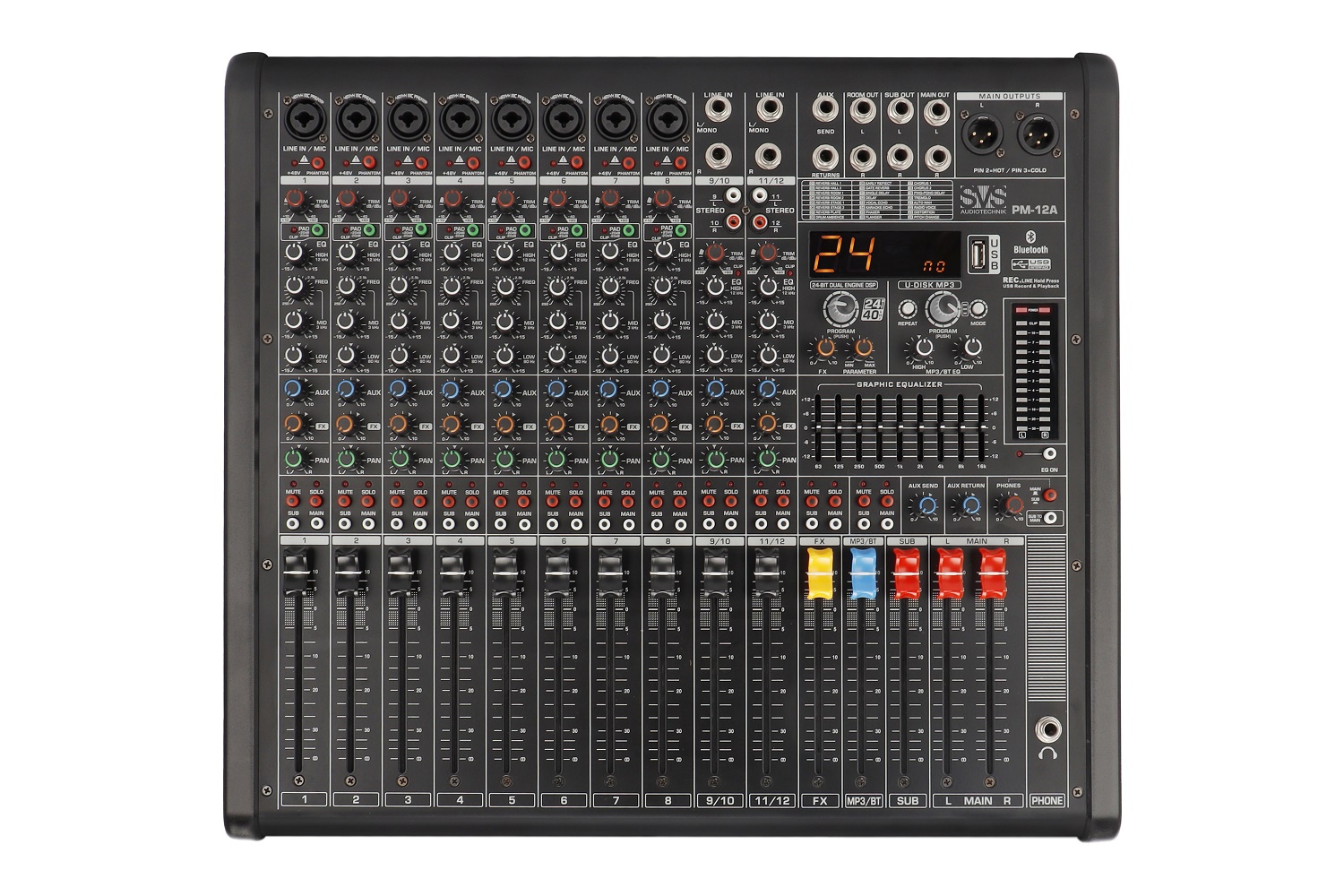 SVS Audiotechnik mixers PM-12A Активный аналоговый микшерный пульт, 12-канальный в Верхнем Уфалее